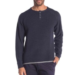 Weatherproof Ottoman Stitch Henley Sweater